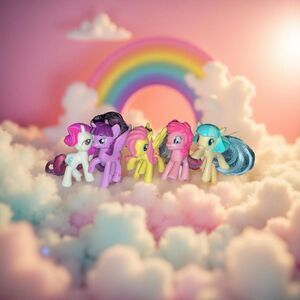 My Little Pony Lot of 5 Fluttershy Earth Pinkie Pie Rariety Twlight Sparkle A23